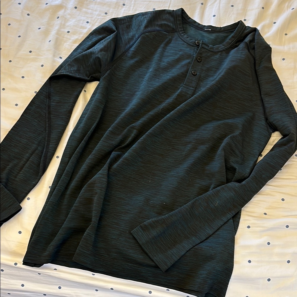 Lululemon Men’s Long sleeve Henley - M / Dark Green
